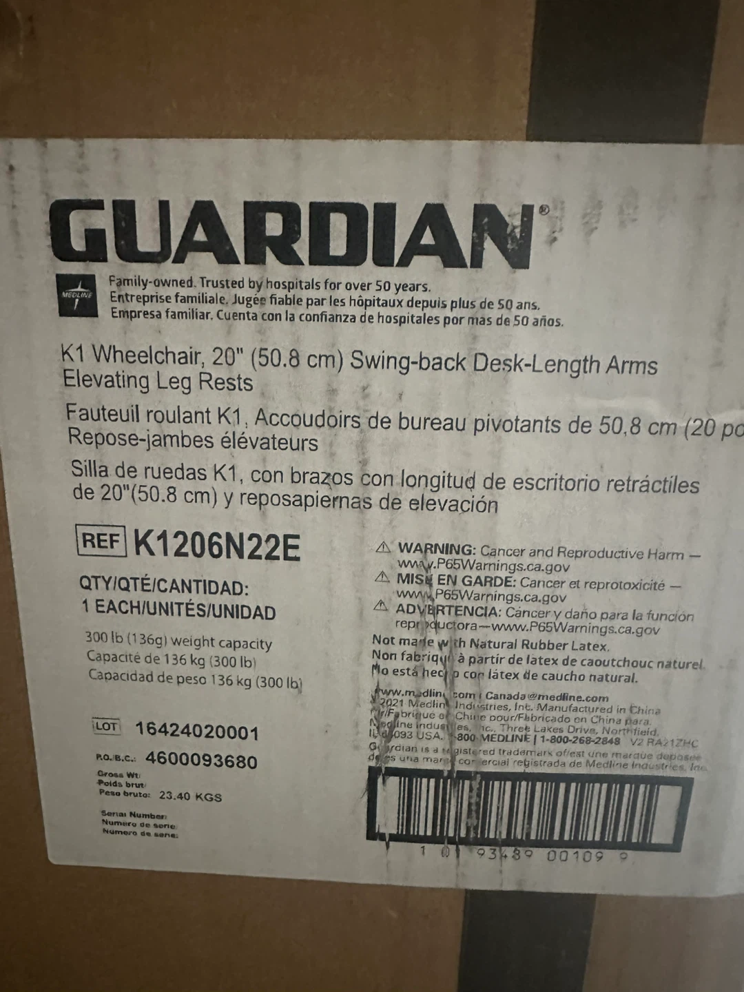 Guardian K1 Wheelchair with Elevating Leg Rests - photo 3