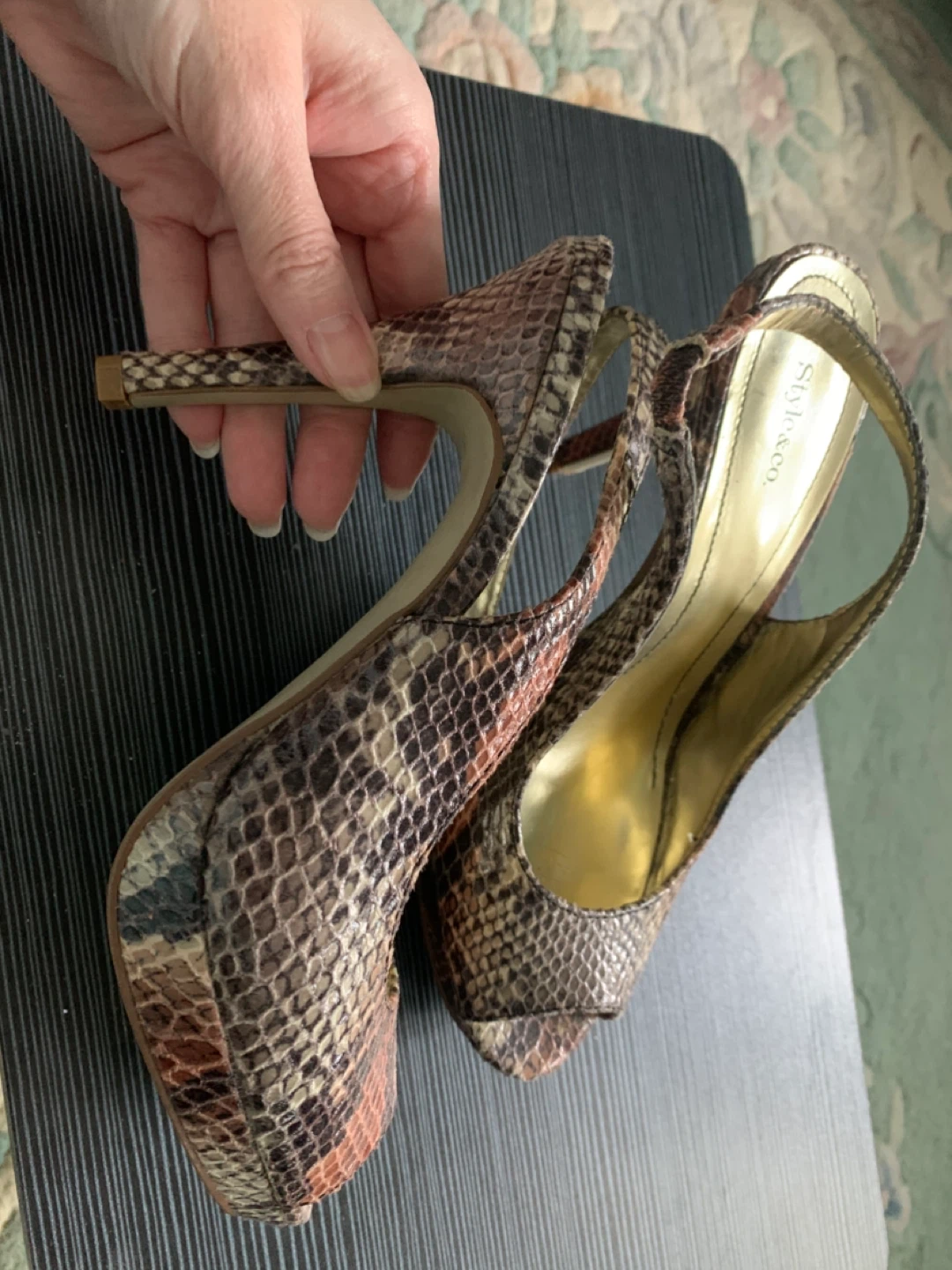 Style & Co. Slingback Heels - Snake Print size 6 - photo 2