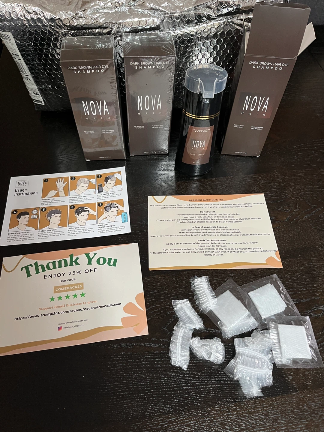 3 for $100. Nova Hair Dark Brown Hair Dye Shampoo