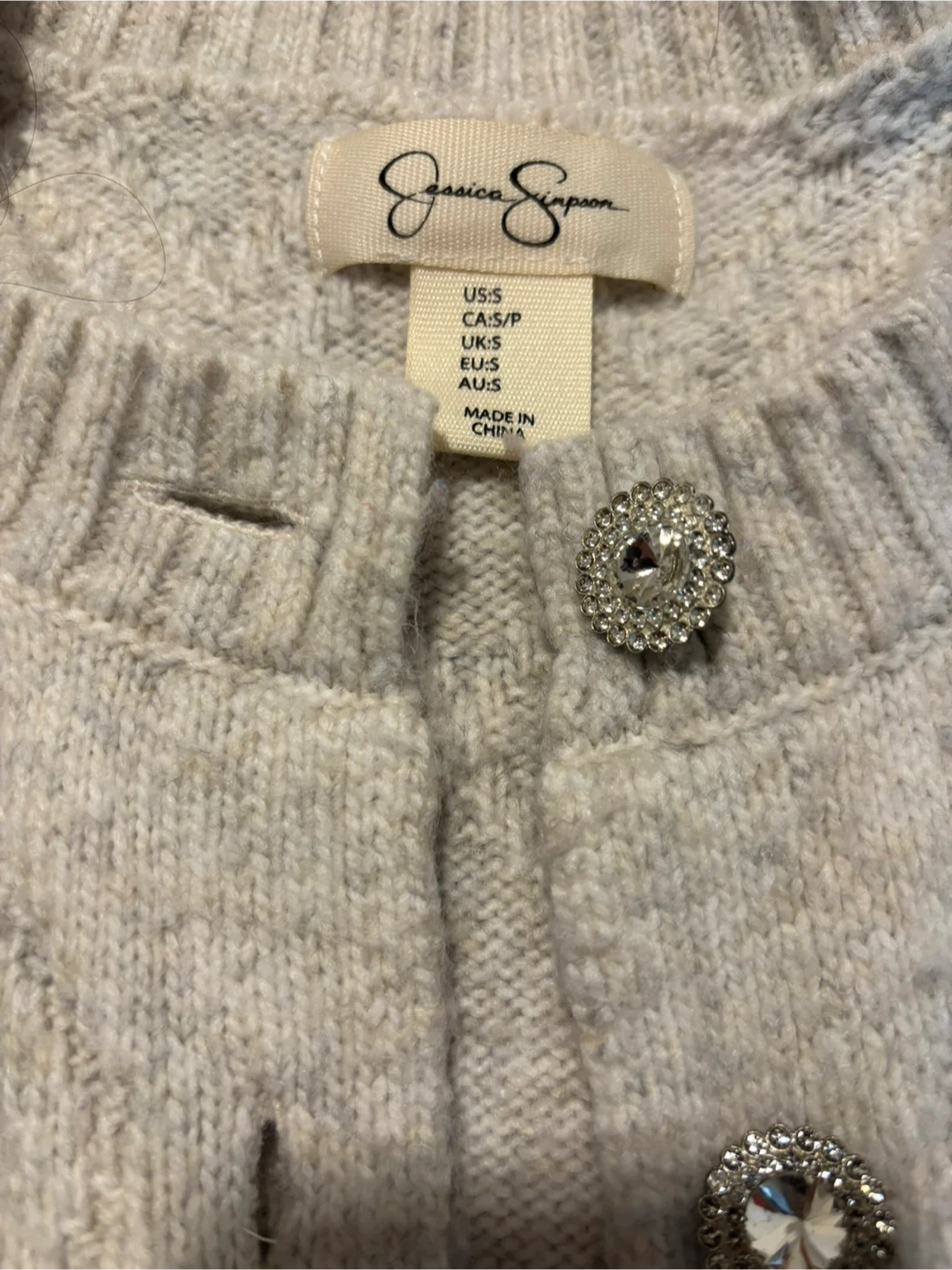 Jessica Simpson Girls' Cardigan Sweater with Red Hearts - photo 5