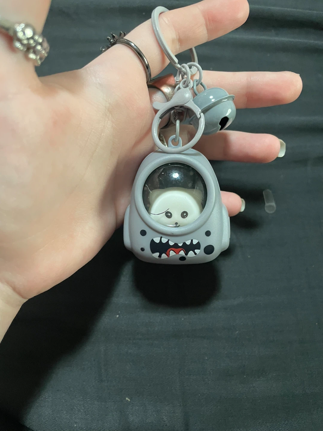 Cute Light-Up Astronaut Cat Keychain - photo 2