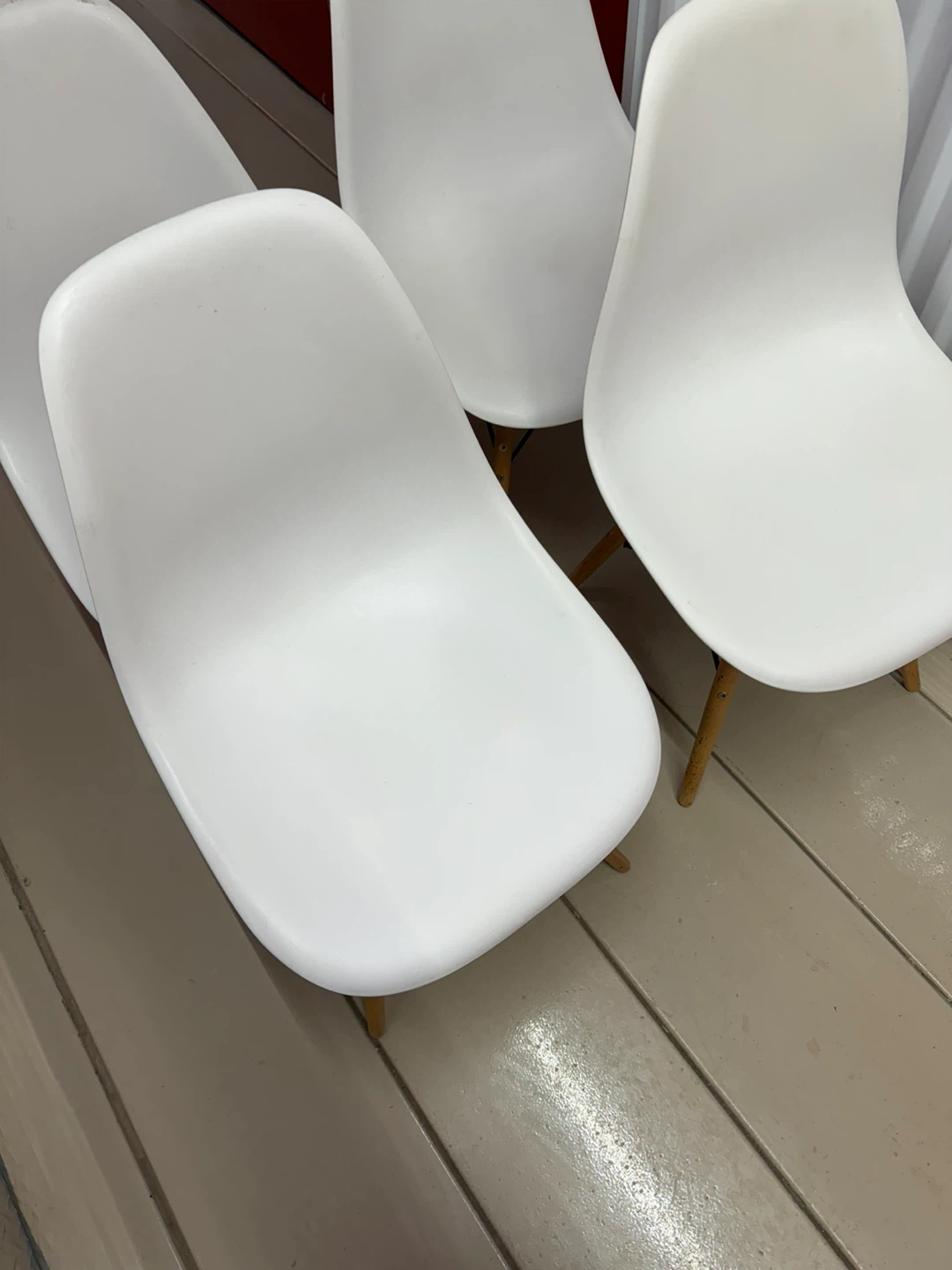 White Eames Style Dining Chairs (Set of 4) - photo 3