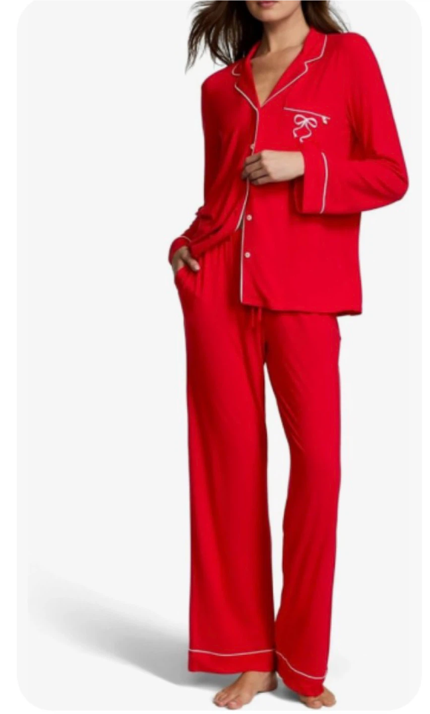 Victoria's Secret Red Pajama Set Size M - photo 3