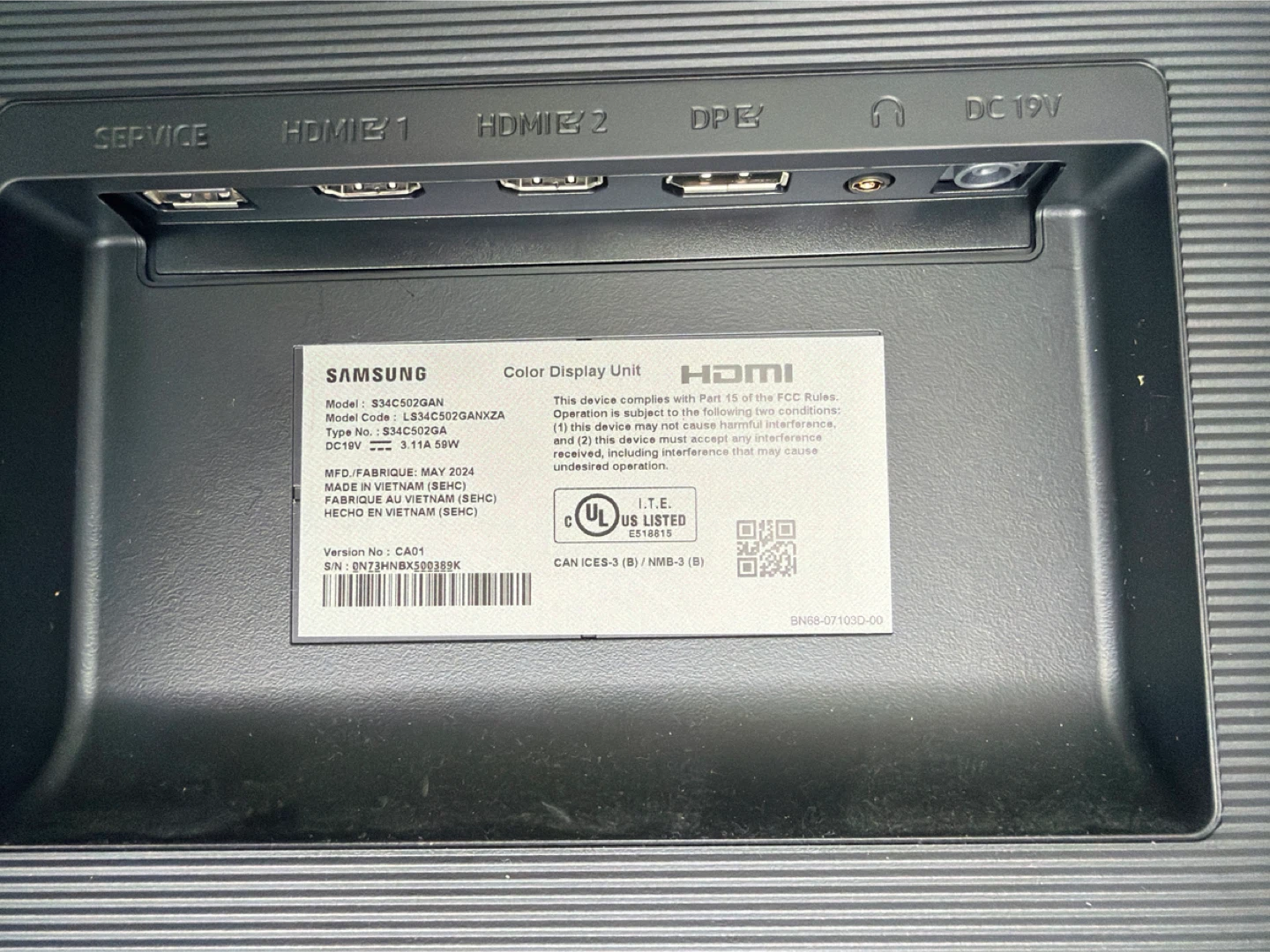 [Moving sale]Samsung 34-Inch Color Display Unit Monitor - photo 3
