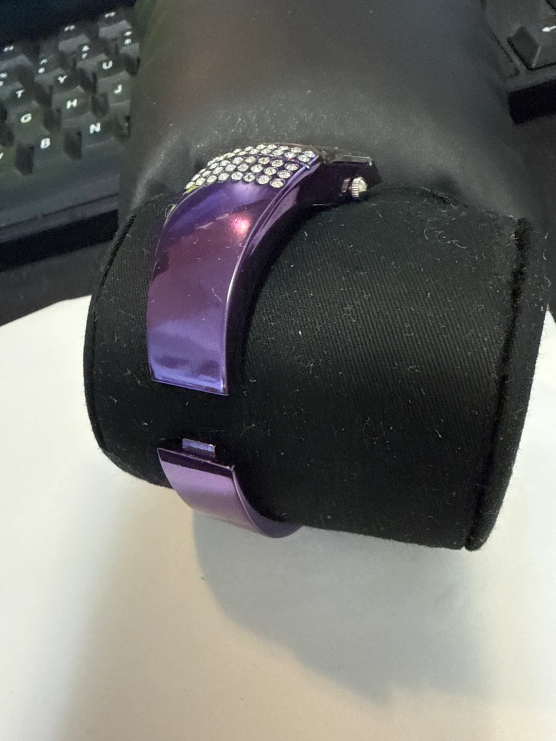 Purple Quartz Watch with Rhinestones - photo 2