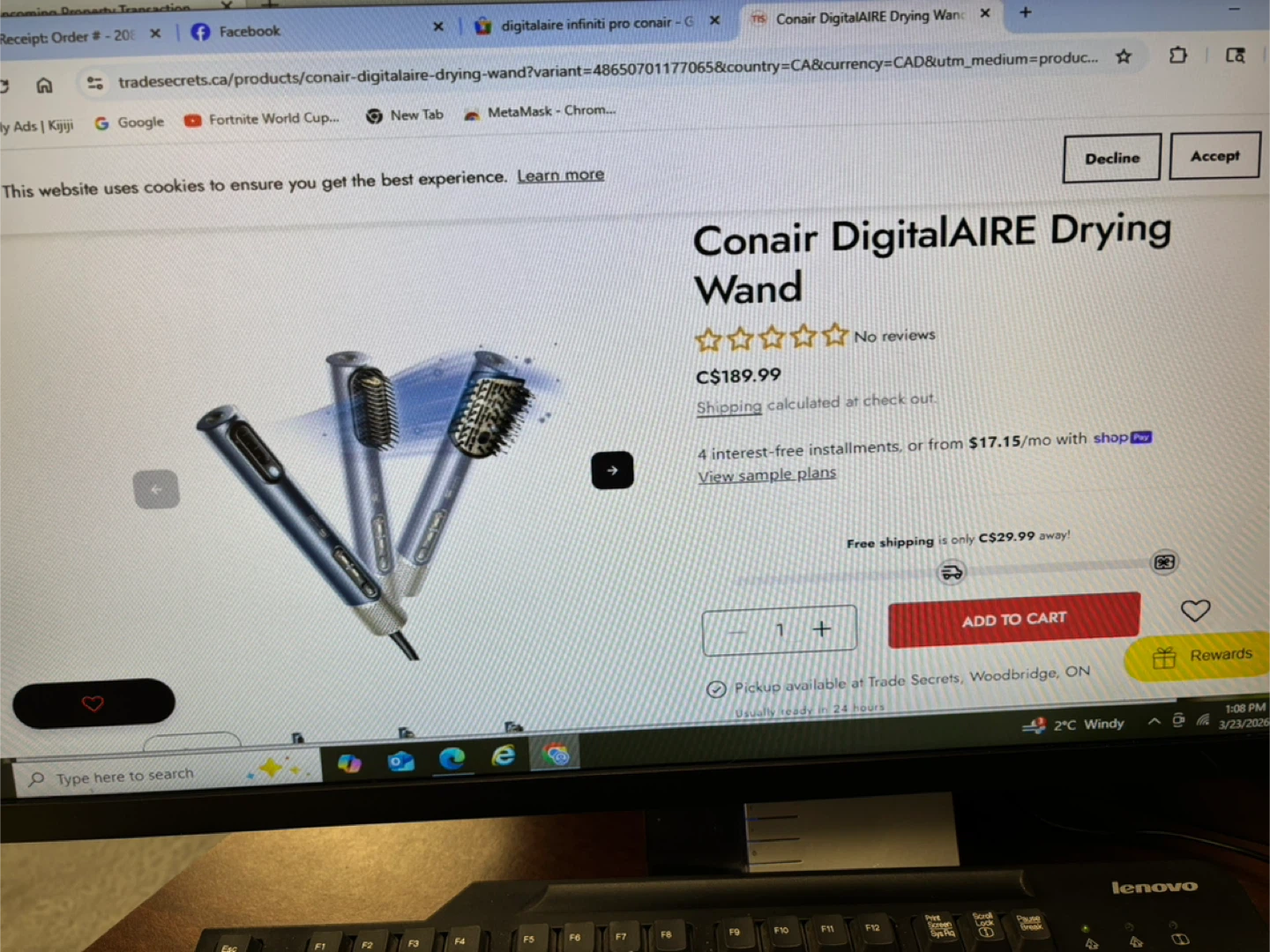 Conair InfinitiPRO DigitalAIRE Drying Wand - photo 5