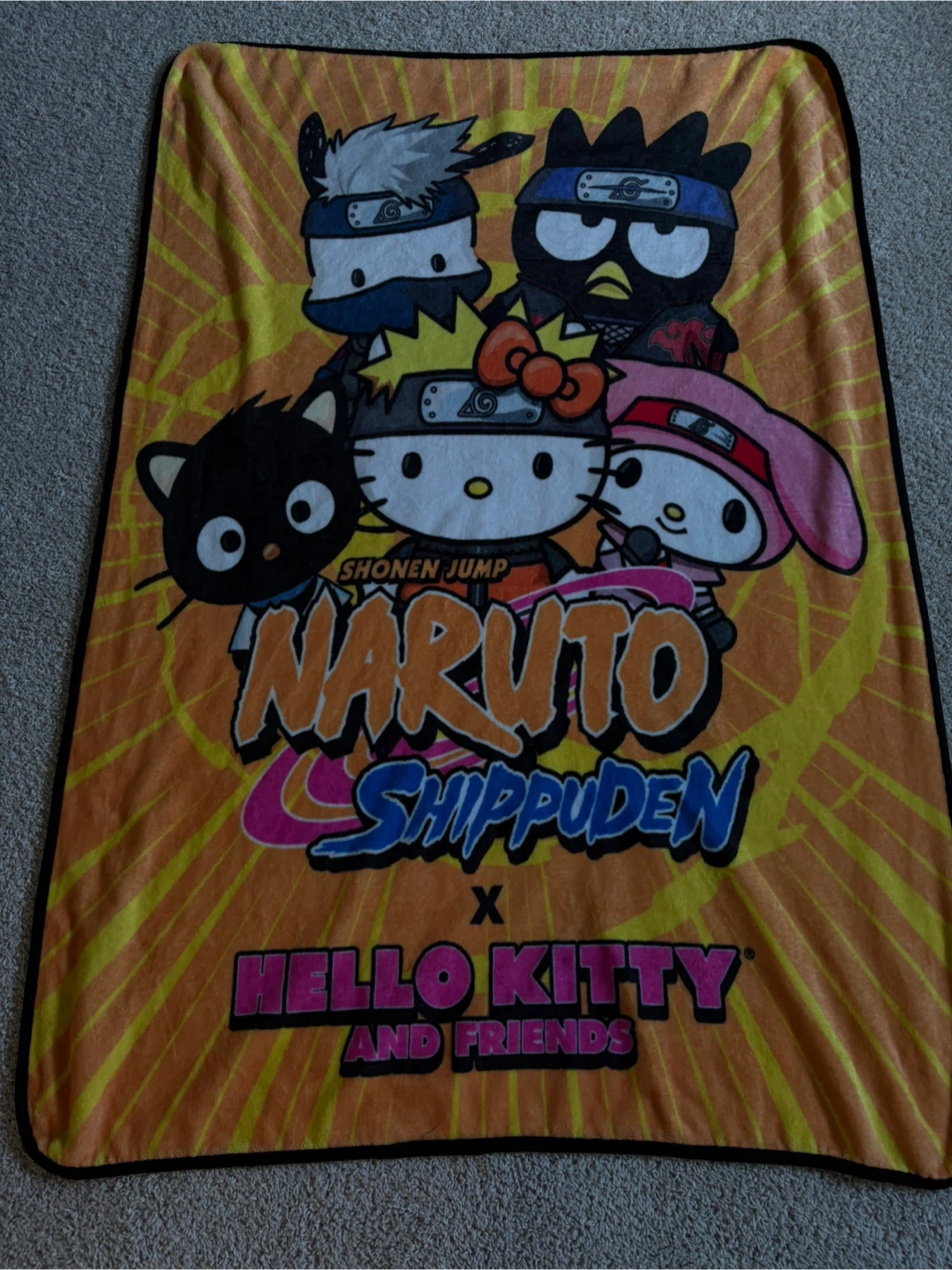 Naruto Shippuden x Hello Kitty and Friends Blanket