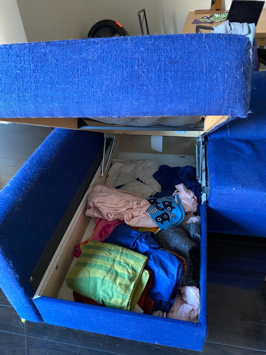 Blue Sleeper Sectional Sofa - photo 2