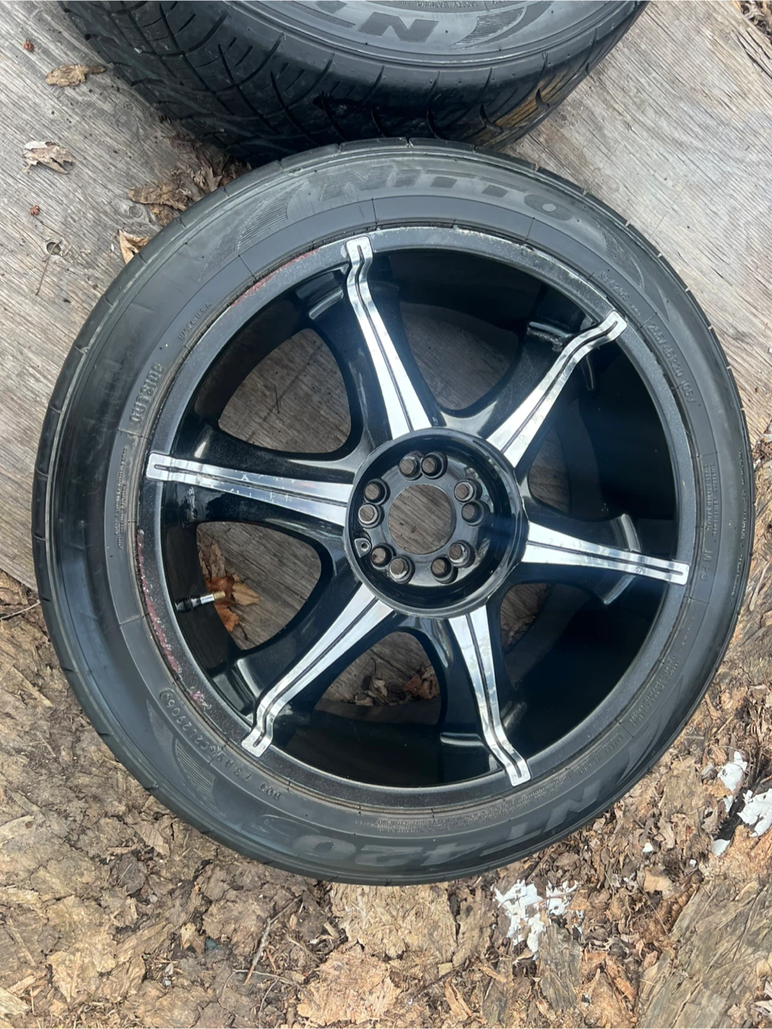 255/45ZR20 105Y Tires with Black and Chrome Rims - photo 4