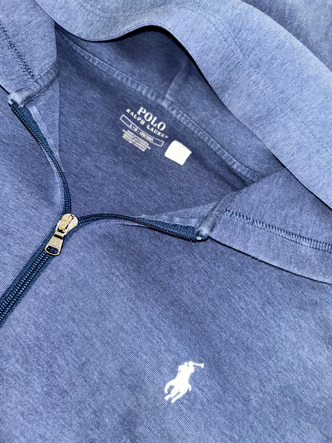 Polo Ralph Lauren Zip Up Hoodie - Blue - Size L - photo 3