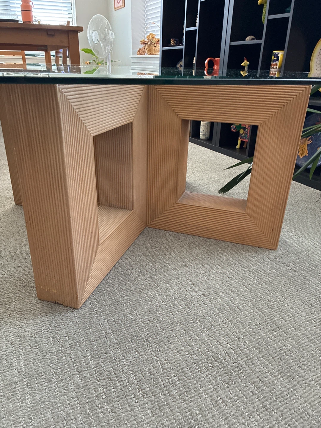Modern Glass Coffee Table – Carson’s – Sculptural Base - photo 4