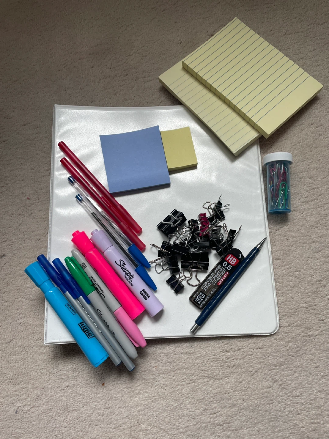 Assorted Office Supplies with Binder