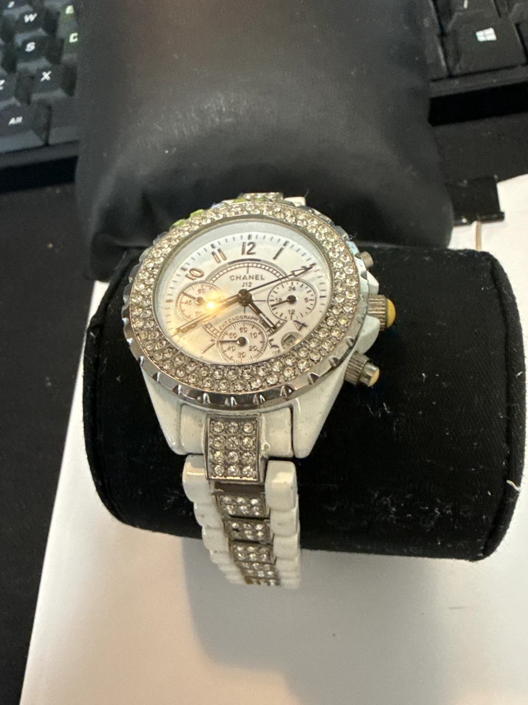 Chanel J12 Chronograph White Ceramic Watch