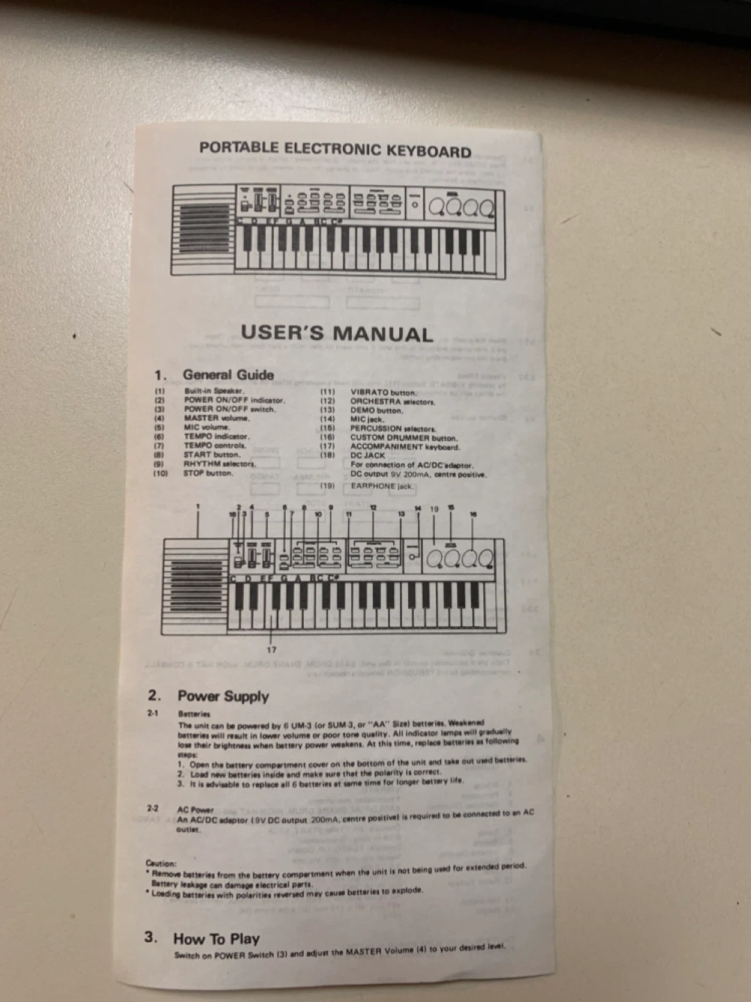 Vintage Hing Hon EK-001 Portable Electronic Keyboard..New! - photo 5