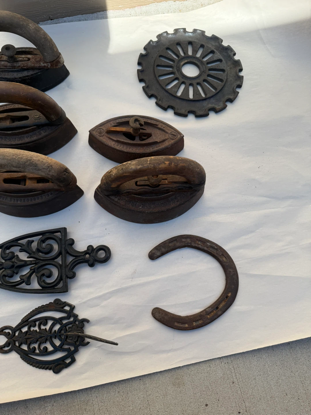 Vintage Cast Iron Trivets and Irons Collection - photo 2