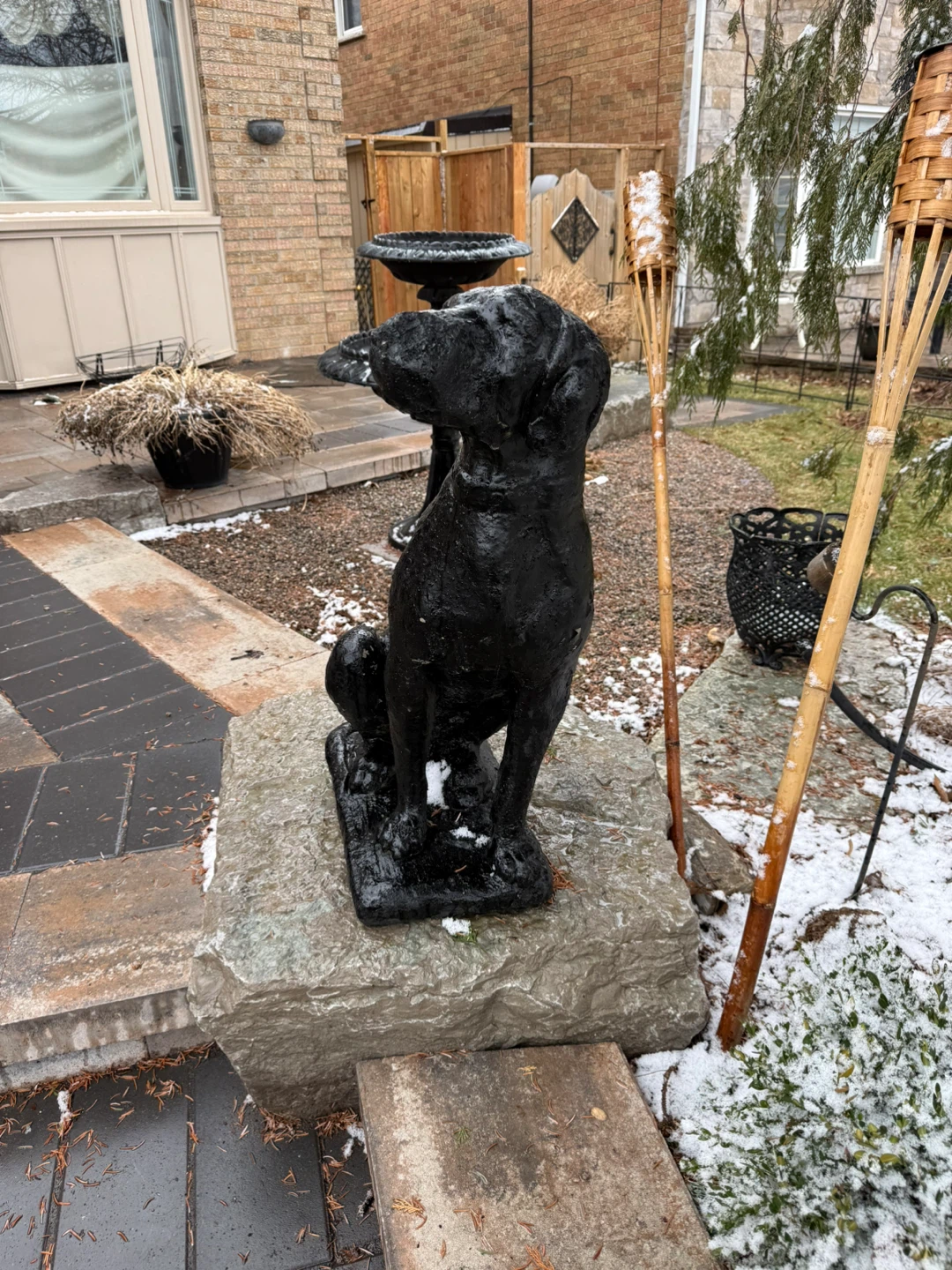 Black Dog Statue - photo 2