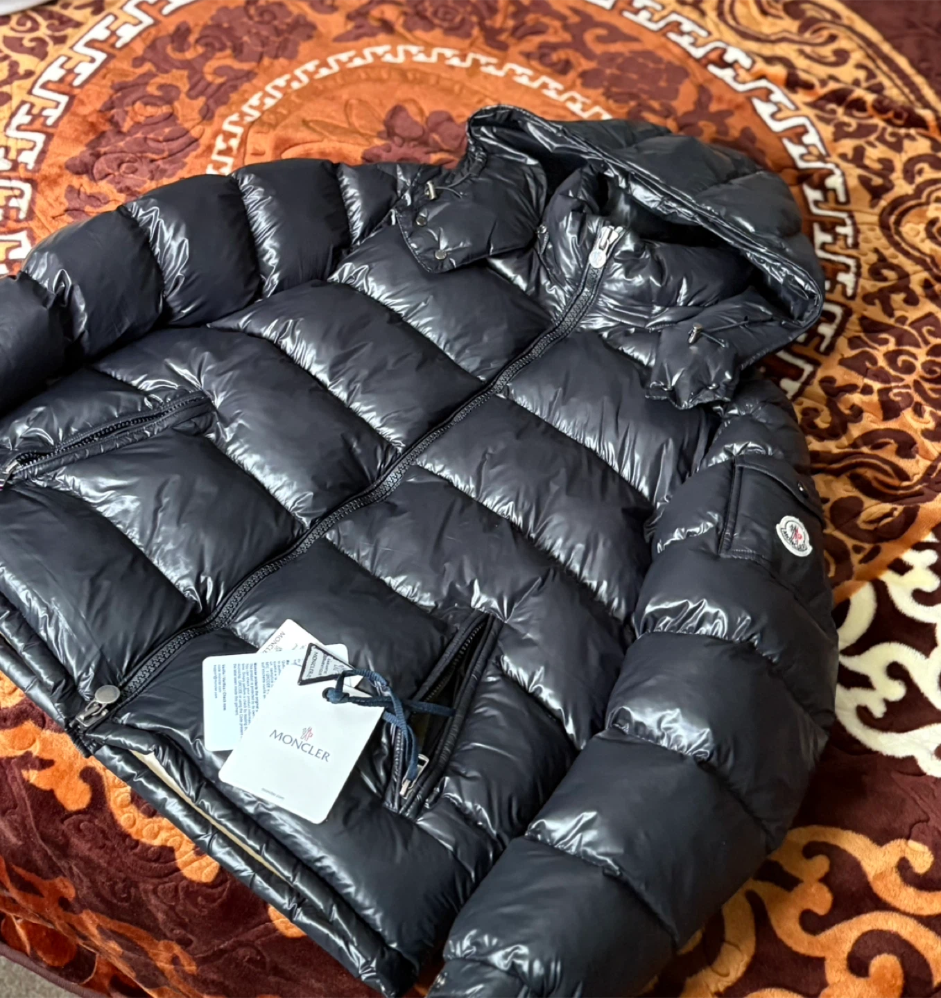 Moncler Black Down Puffer Jacket men’s medium