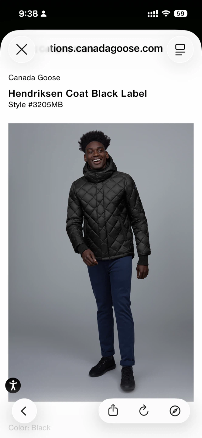Canada Goose Hendrikson Coat Black Label