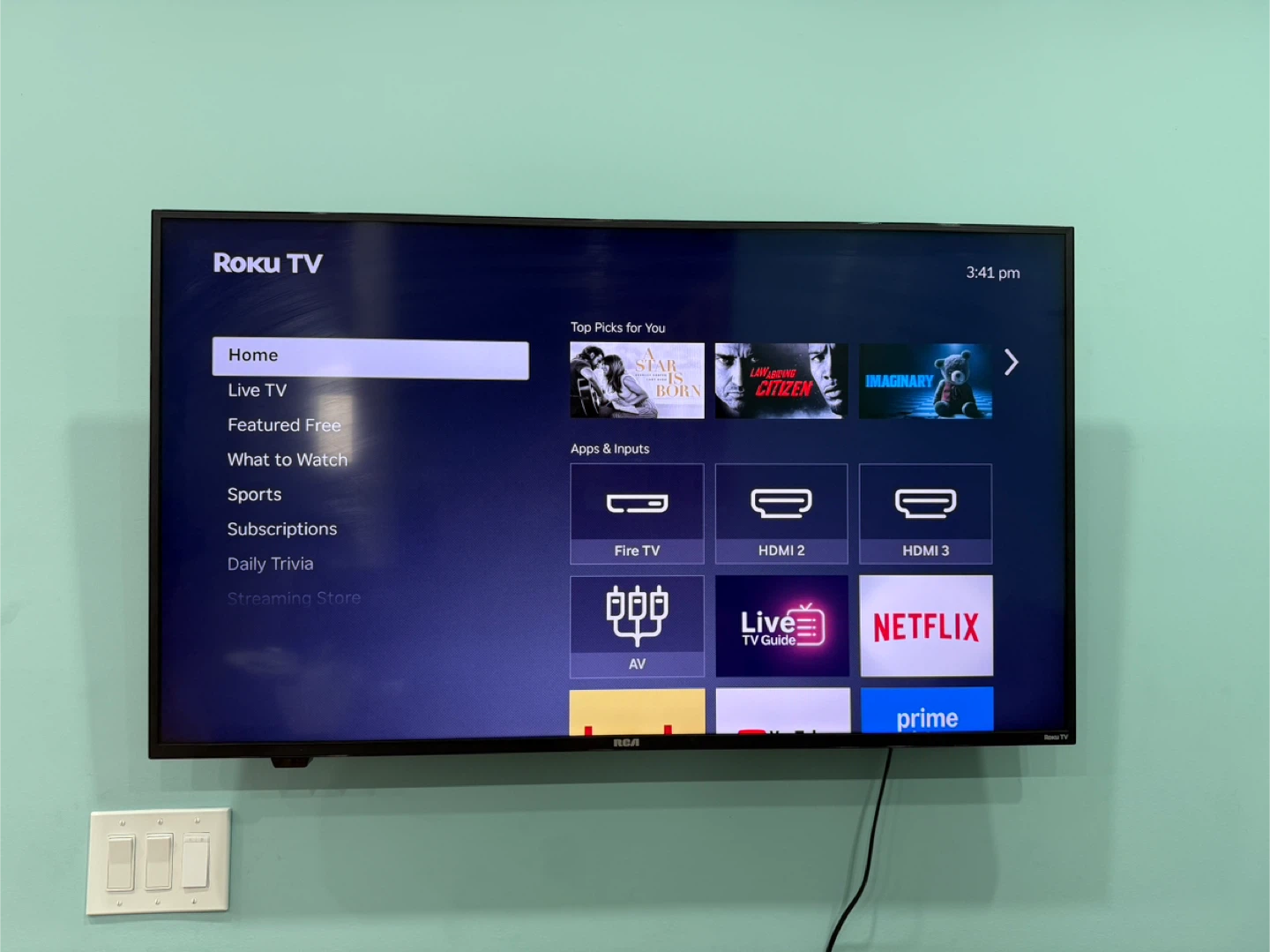 RCA 50” Roku Smart TV – Excellent Condition