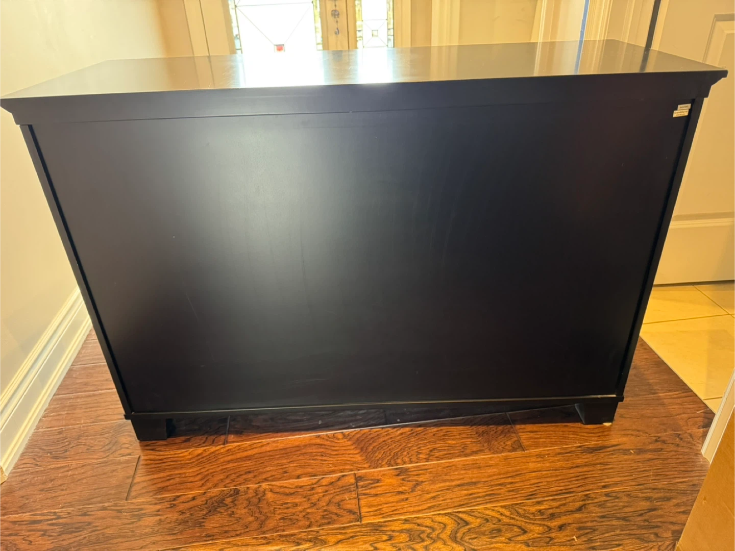 Crate & Barrel Black Media Console Cabinet with Glass Doors - photo 4