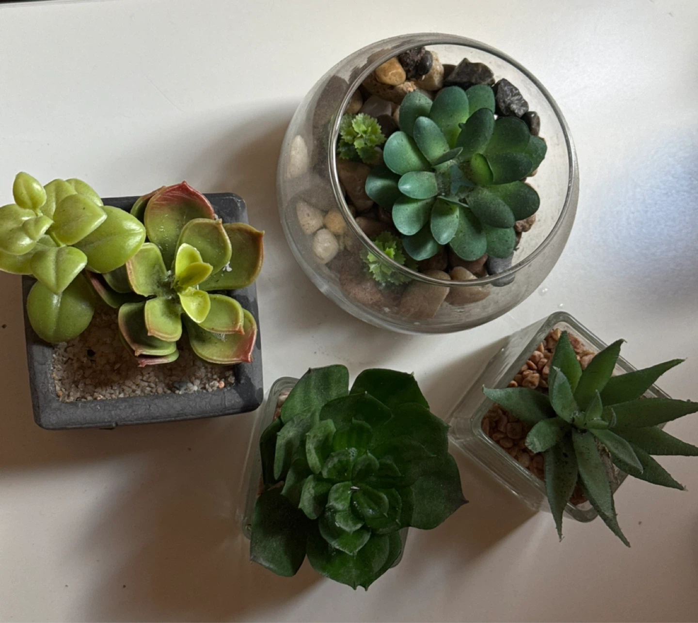Assorted Fake Succulents / Mini Faux Plant Decor Set - photo 2