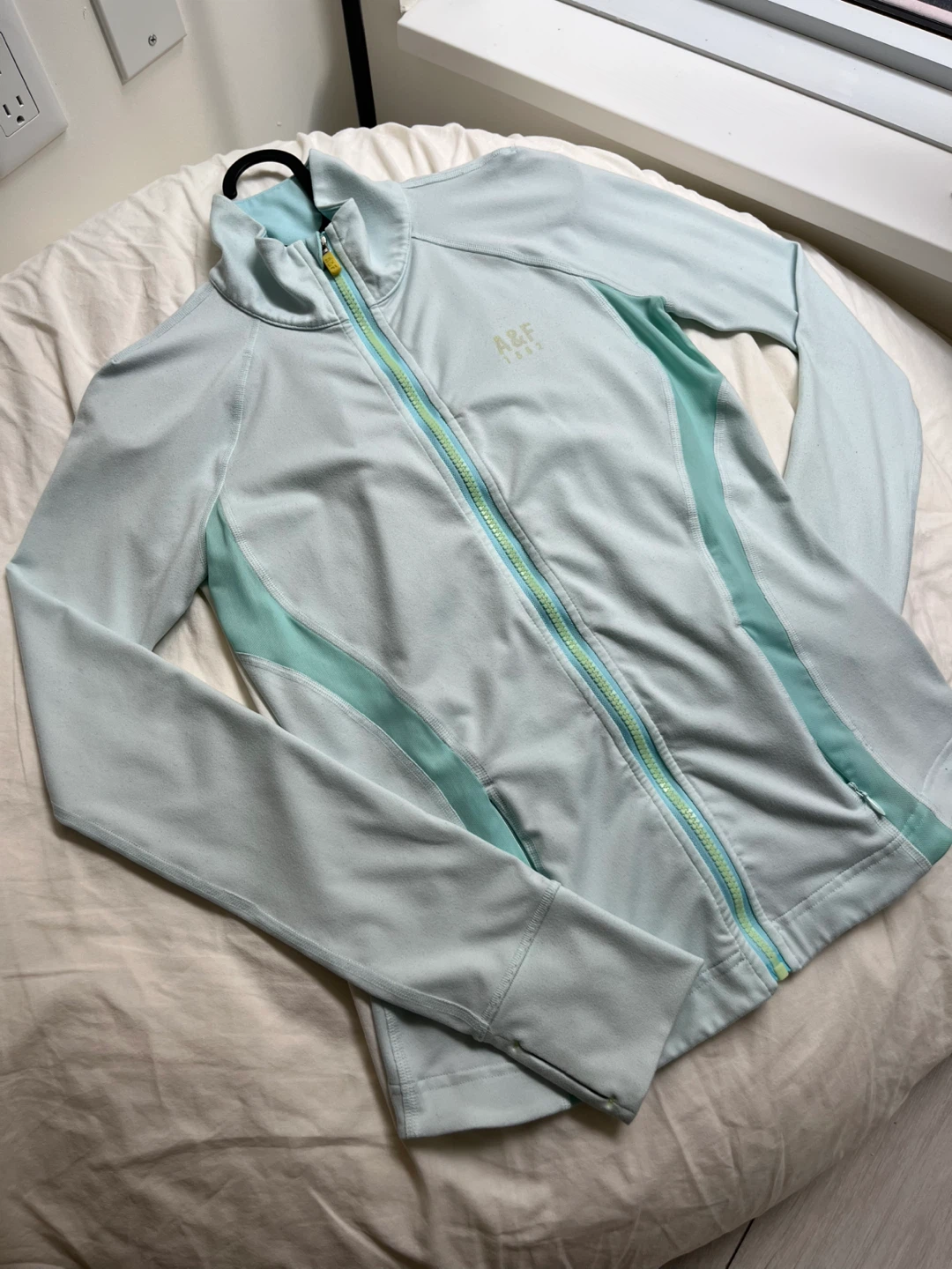 A&F Active Light Blue Zip-Up Jacket - photo 2