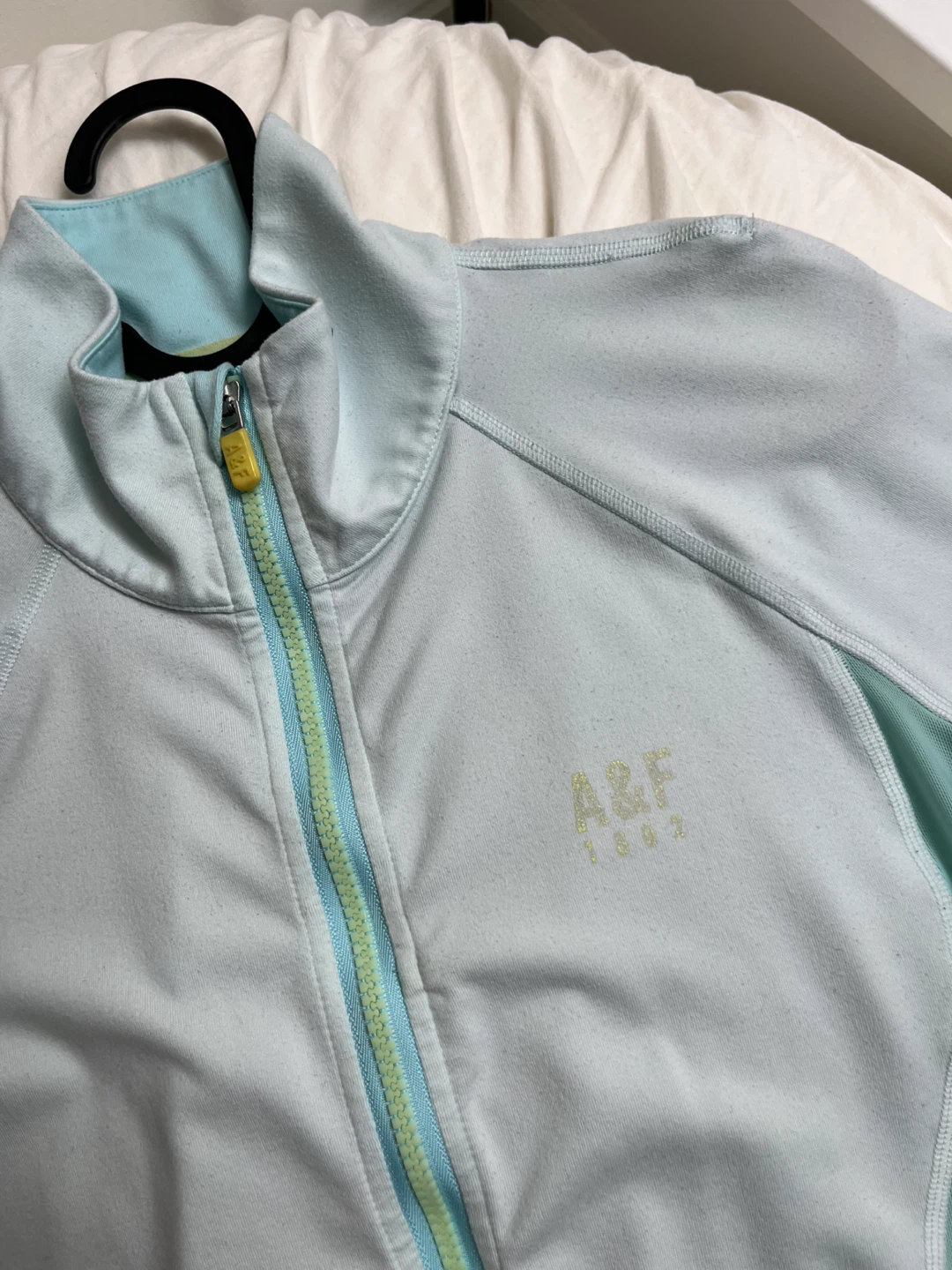 A&F Active Light Blue Zip-Up Jacket