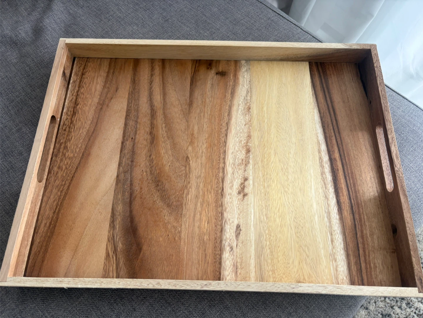 Wooden Serving Tray with Handles - photo 2