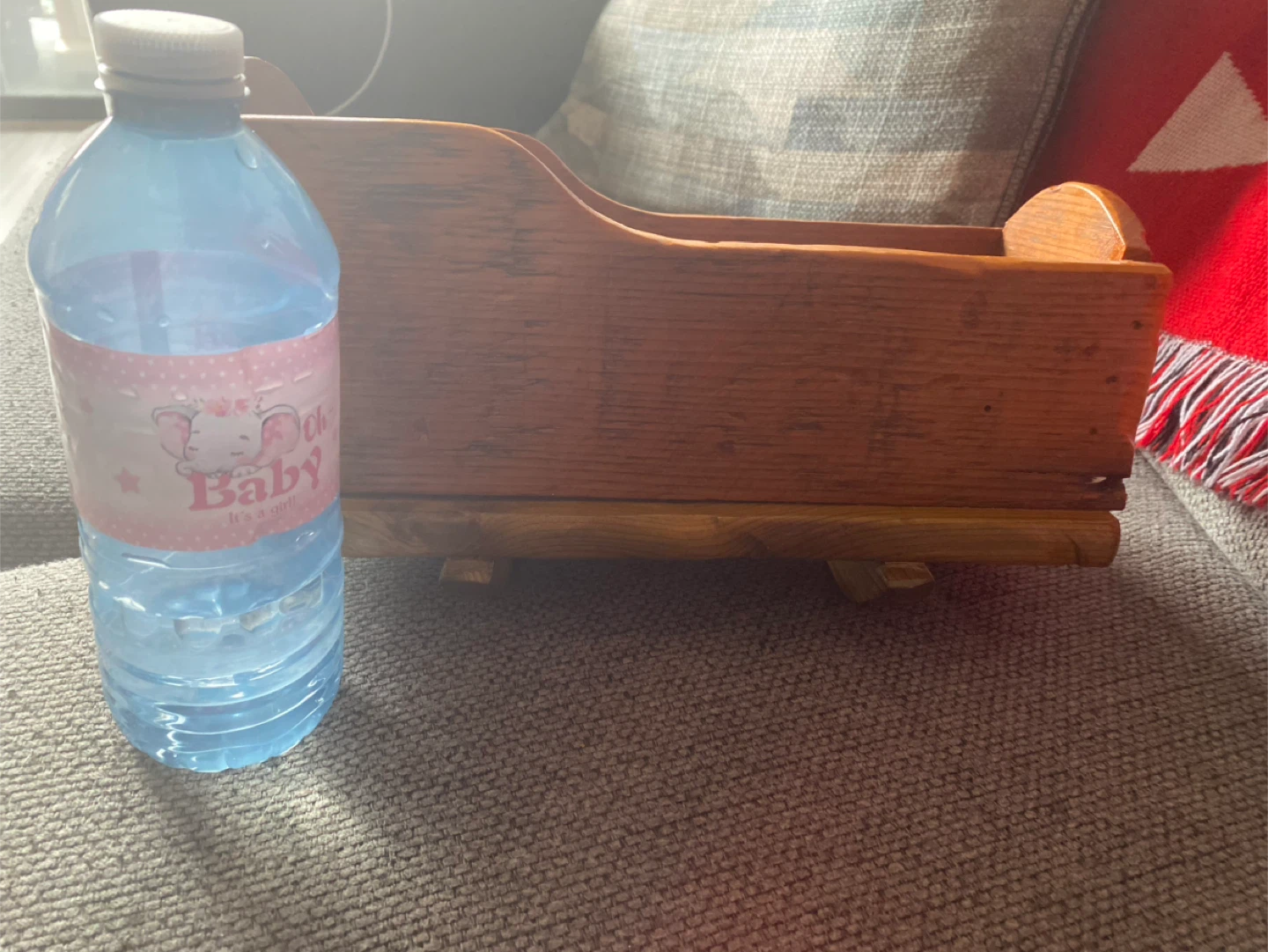Vintage Homemade Wooden Doll Cradle - photo 2