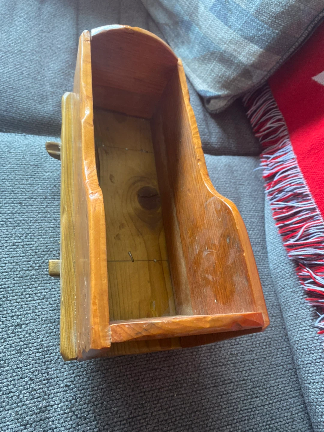 Vintage Homemade Wooden Doll Cradle - photo 3