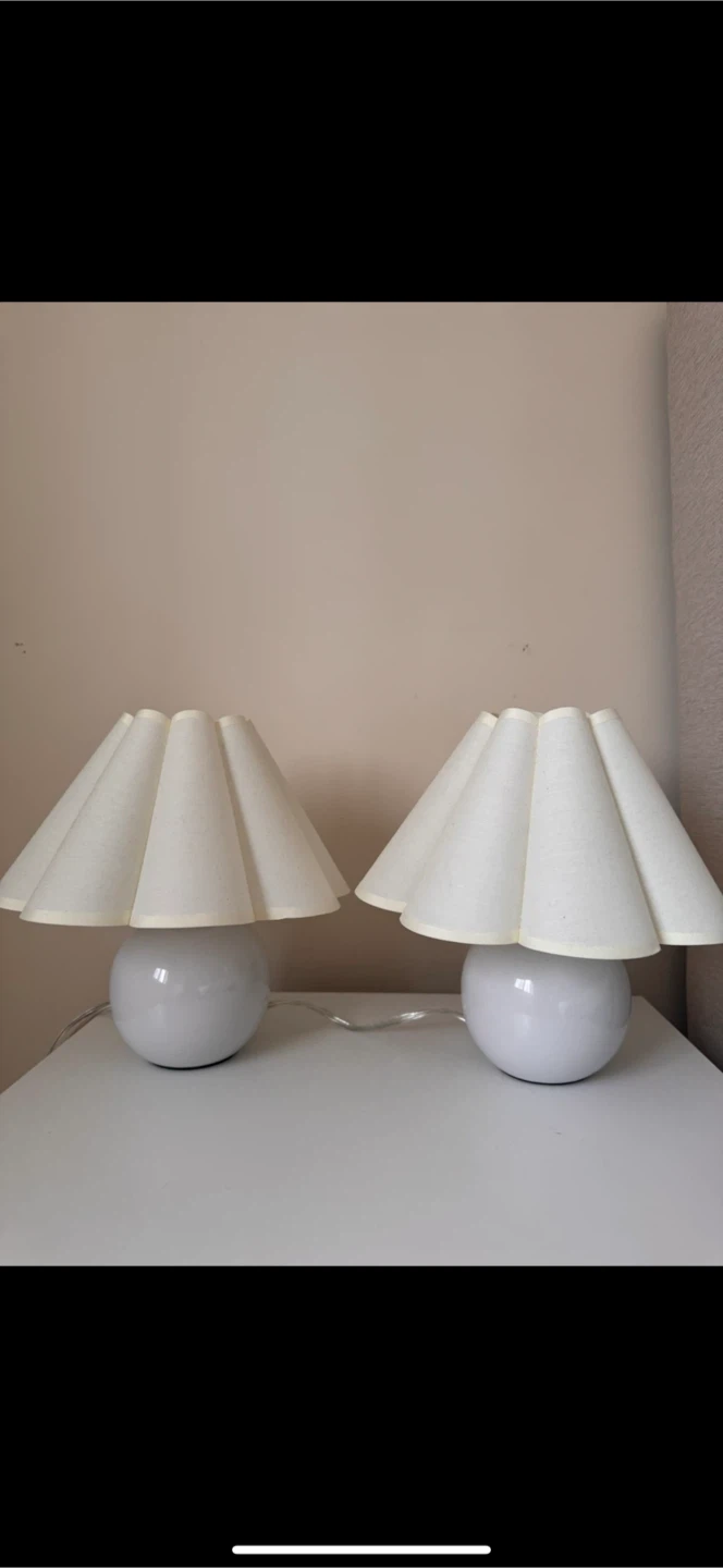 Pair of creamy lamps - photo 2