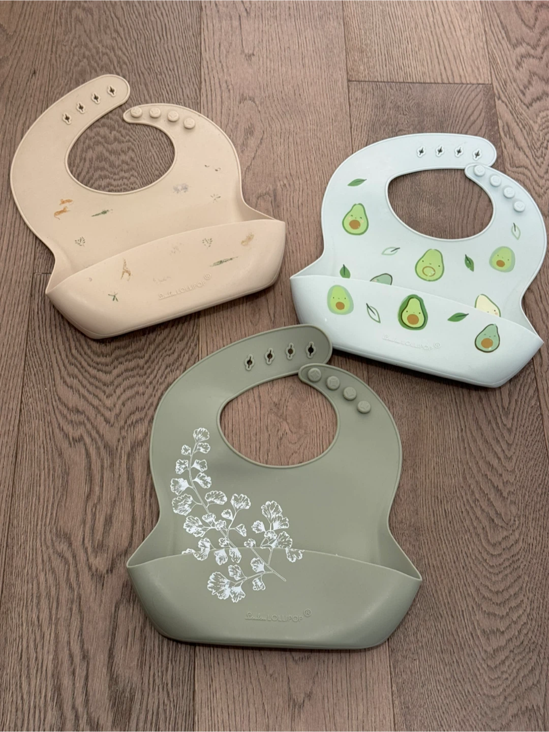 Loulou Lollipop Silicone Bibs - Set of 3