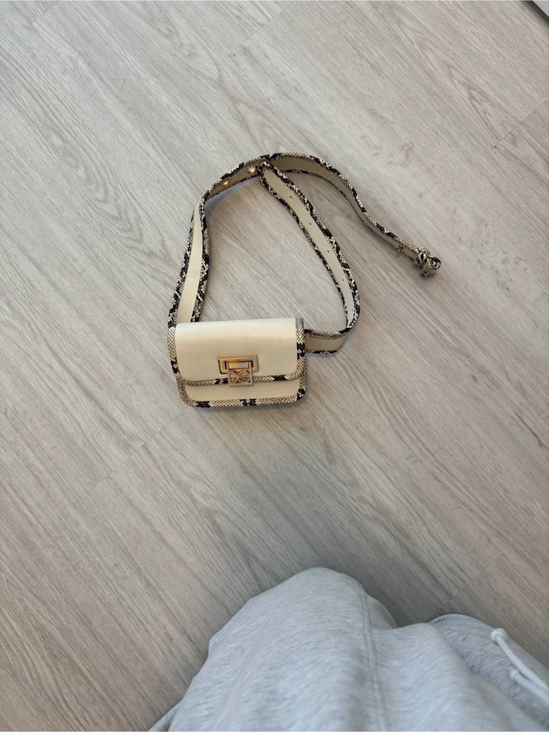 Chloe belt /crossbody bag with snake print trim - photo 2