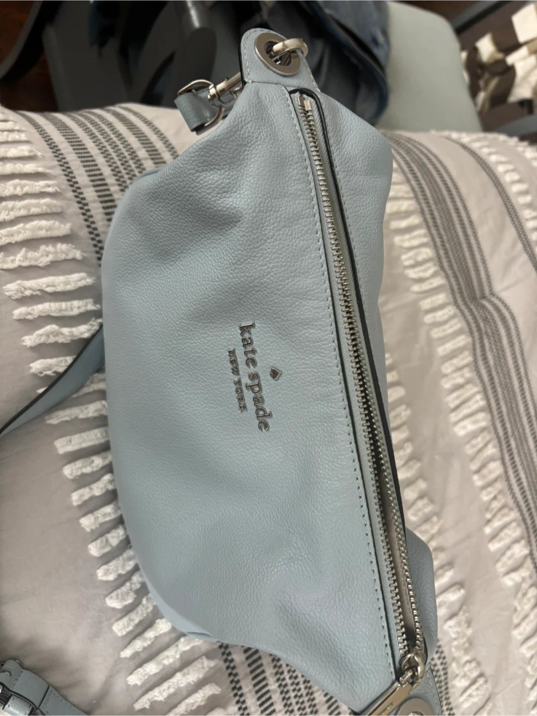 Kate Spade New York Light Blue Leather Crossbody Purse - photo 4