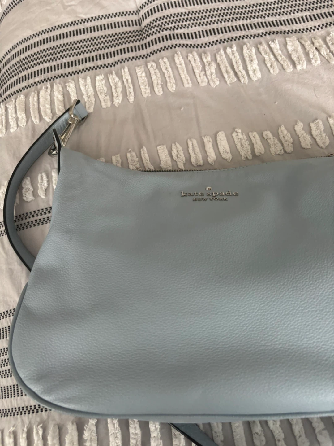 Kate Spade New York Light Blue Leather Crossbody Purse - photo 2