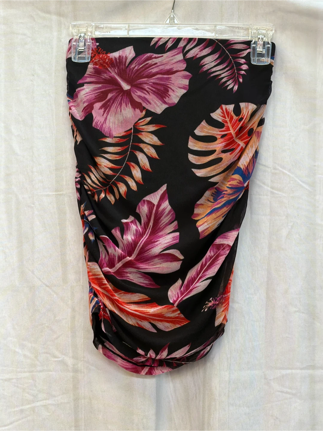 Strapless Ruched Mini Skirt
