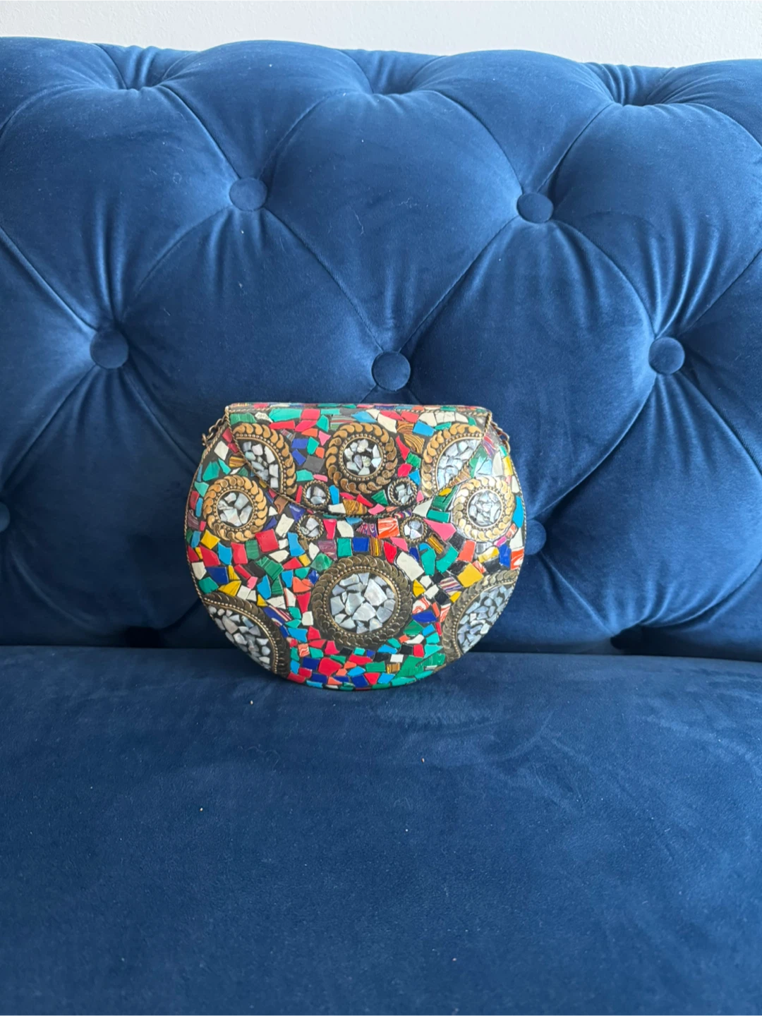 Mosaic Metal Clutch Purse