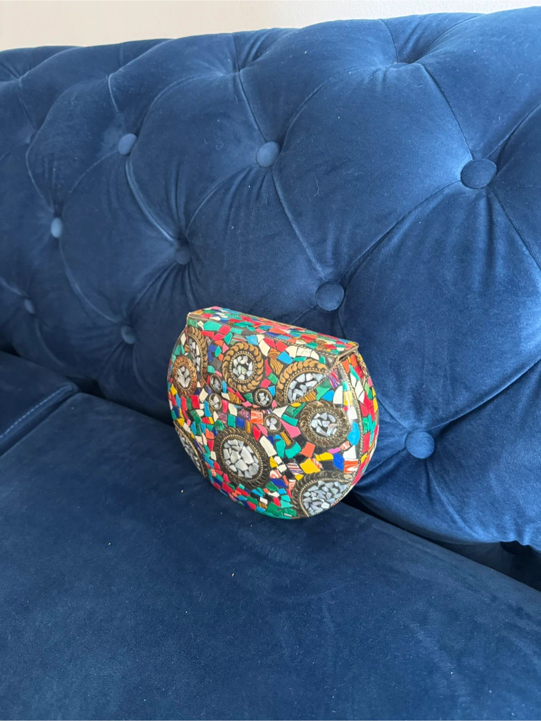 Mosaic Metal Clutch Purse - photo 2