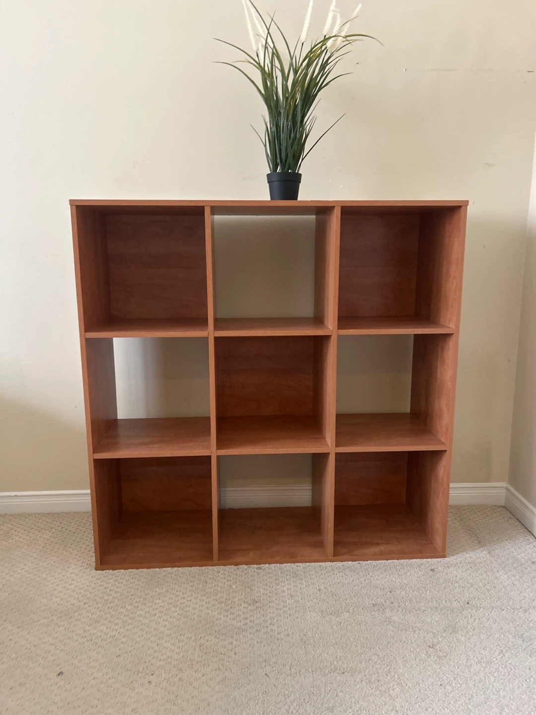 9 Cube Storage Shelf - Wood Finish