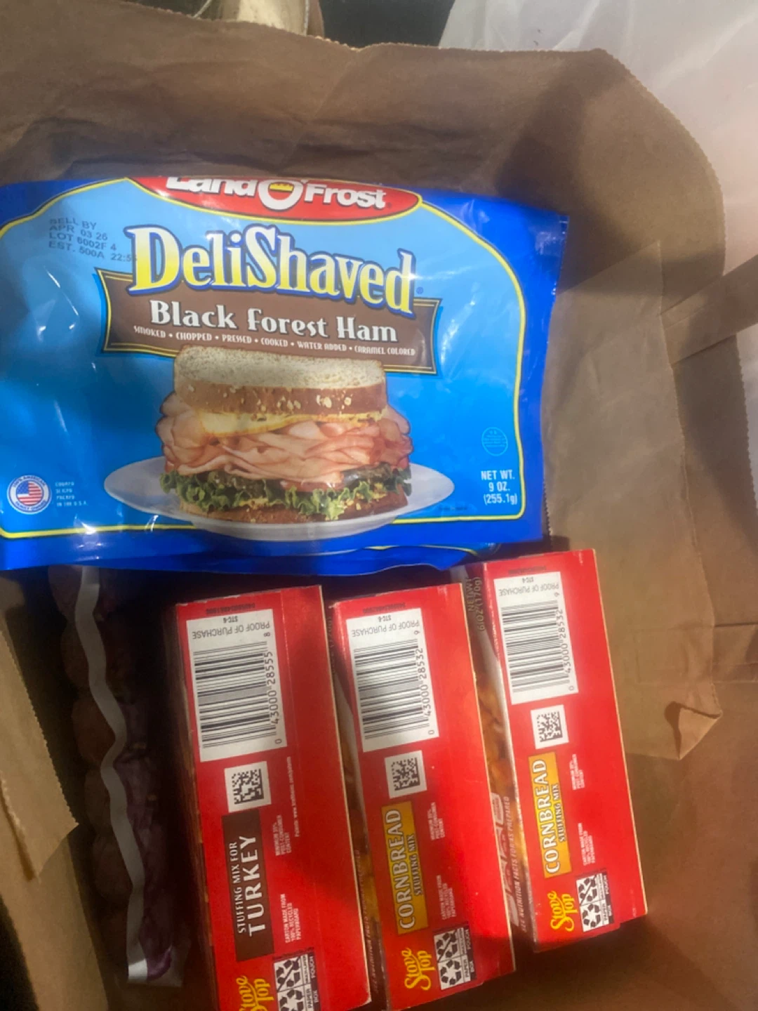 Goya Corn Meal and Other Groceries
