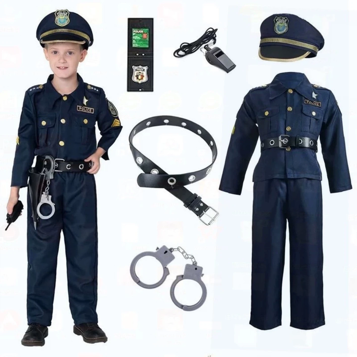 Kids Police Officer Costume Set