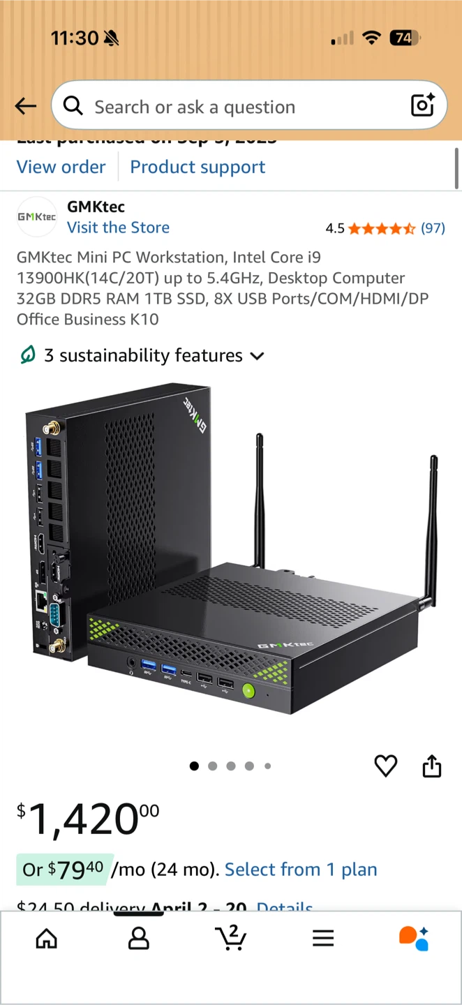 GMKtec Mini PC Workstation Intel Core i9 32GB RAM 1TB SSD