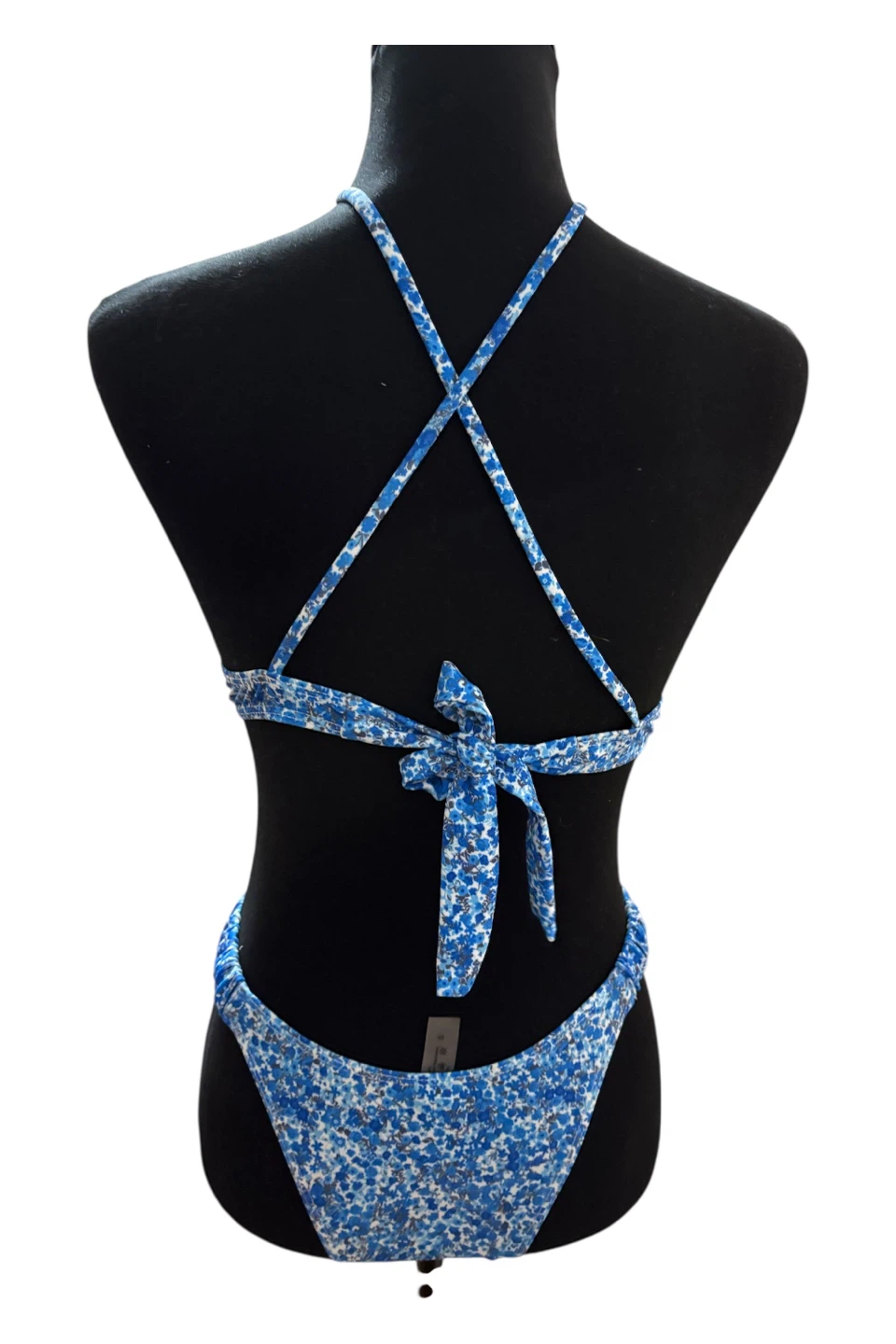 Blue floral print bikini set - photo 4