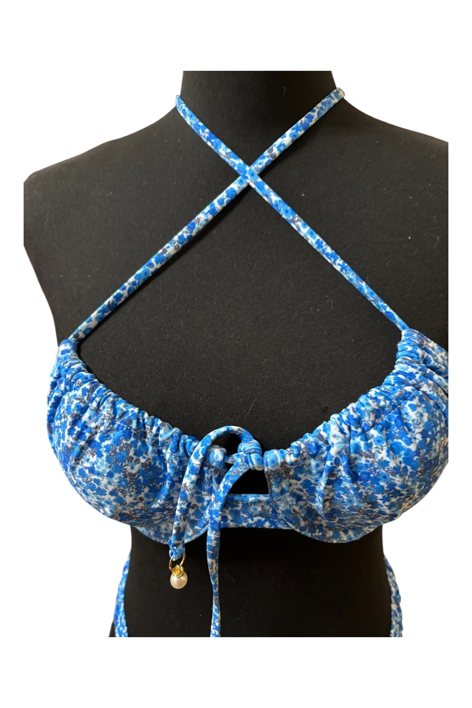 Blue floral print bikini set - photo 2