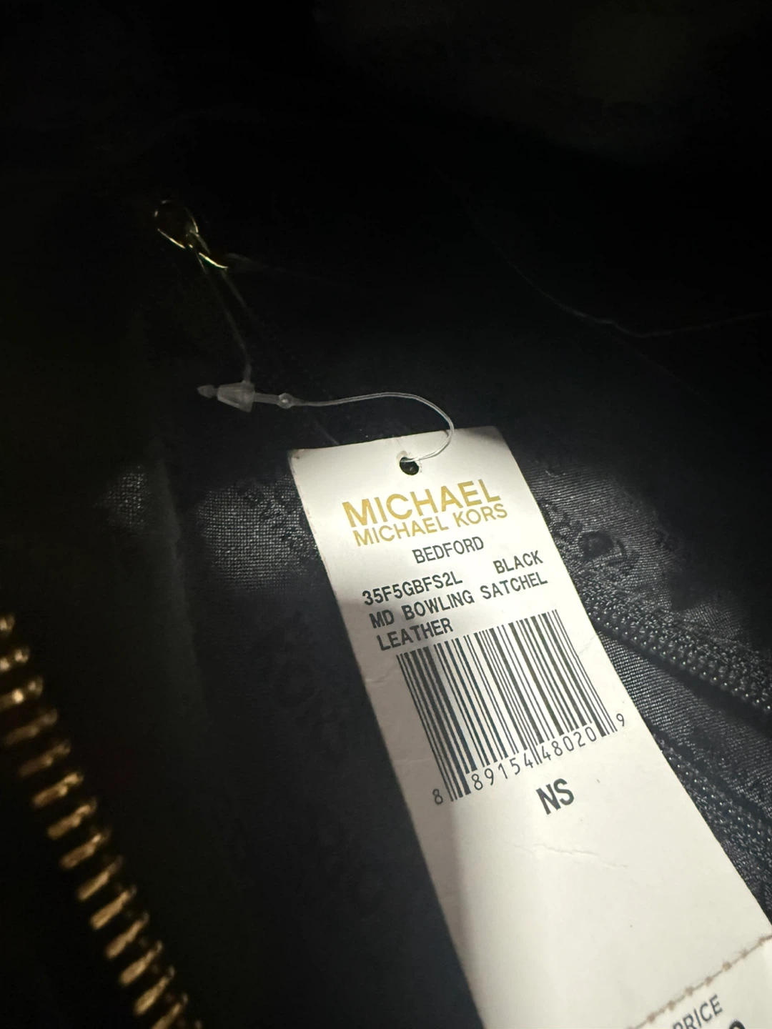 Michael Kors Bedford MD Bowling Satchel Black Leather - photo 4