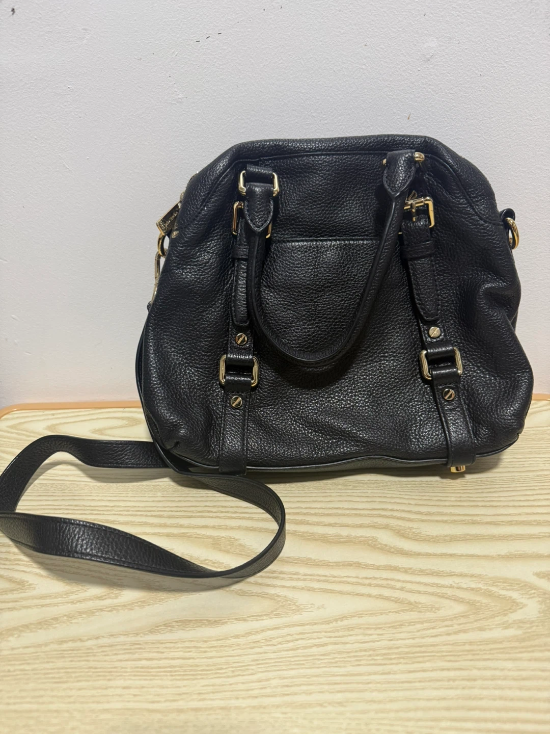 Michael Kors Bedford MD Bowling Satchel Black Leather - photo 3