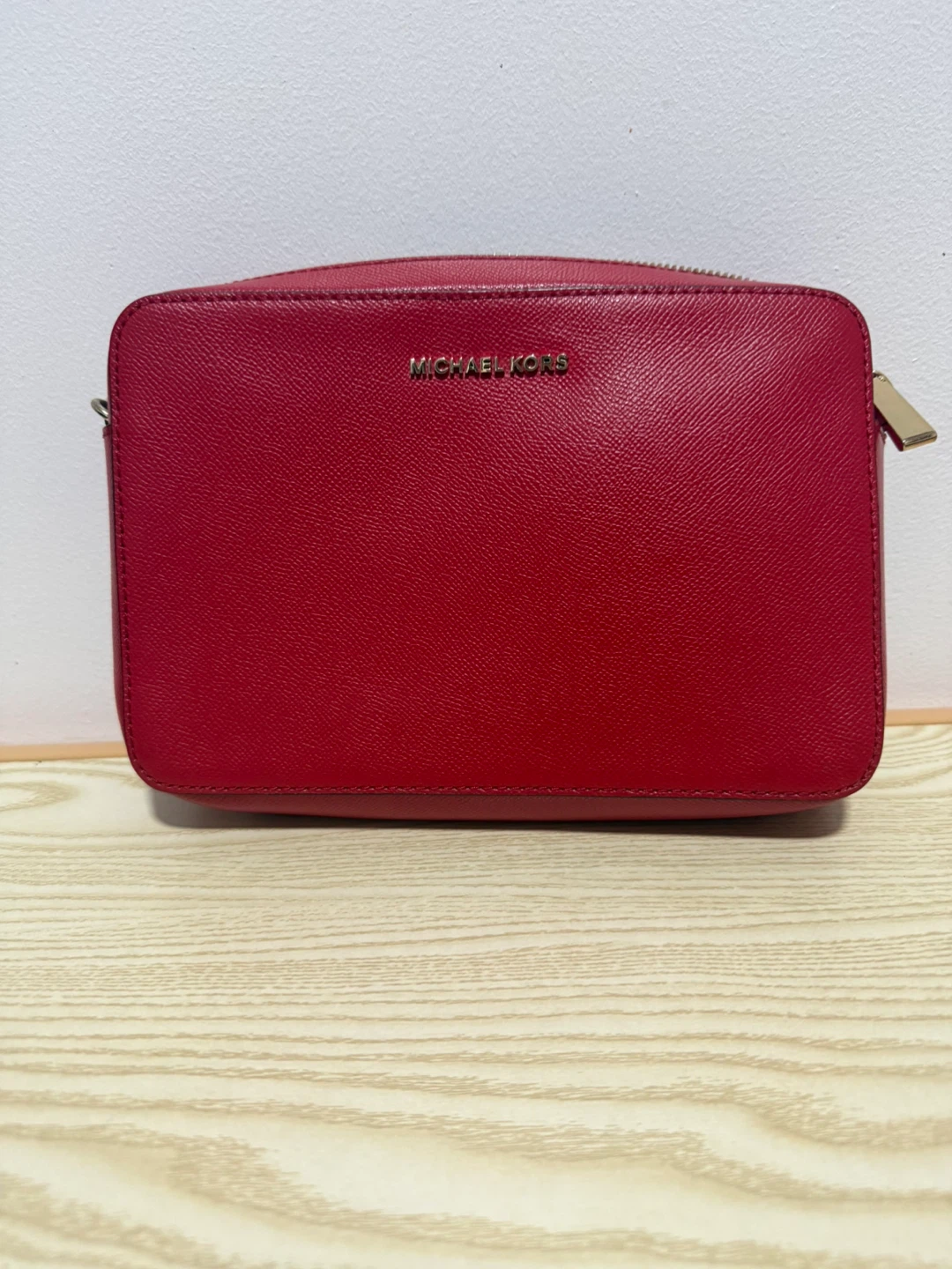 MICHAEL KORS Red Leather Camera Bag