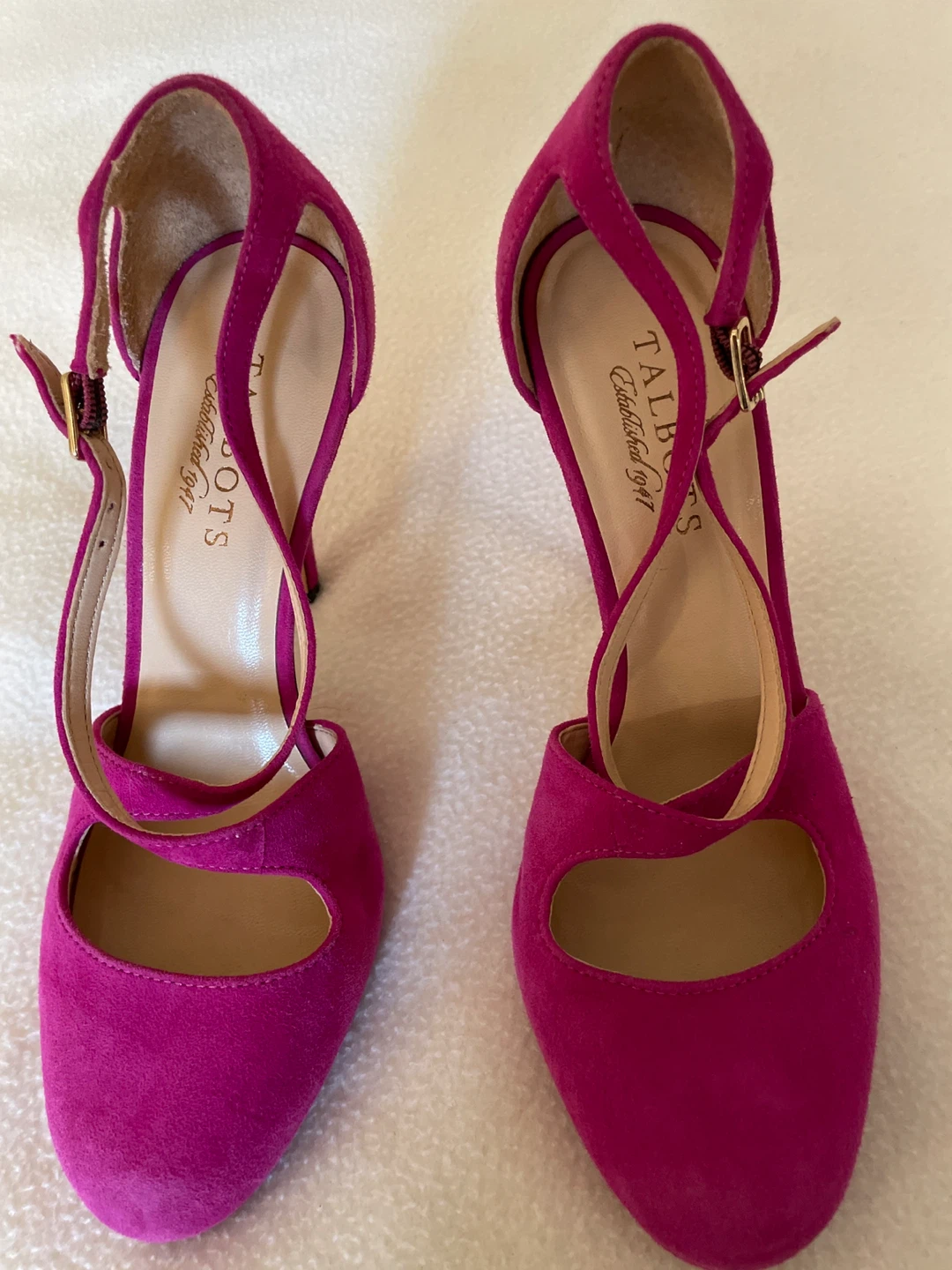 Talbots Pink Suede Mary Jane Heels