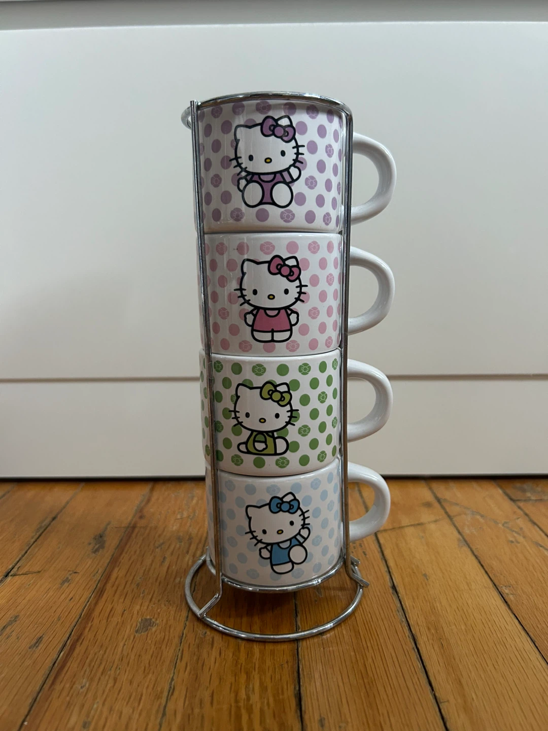 Sanrio Hello Kitty Stackable Espresso Mugs with Stand