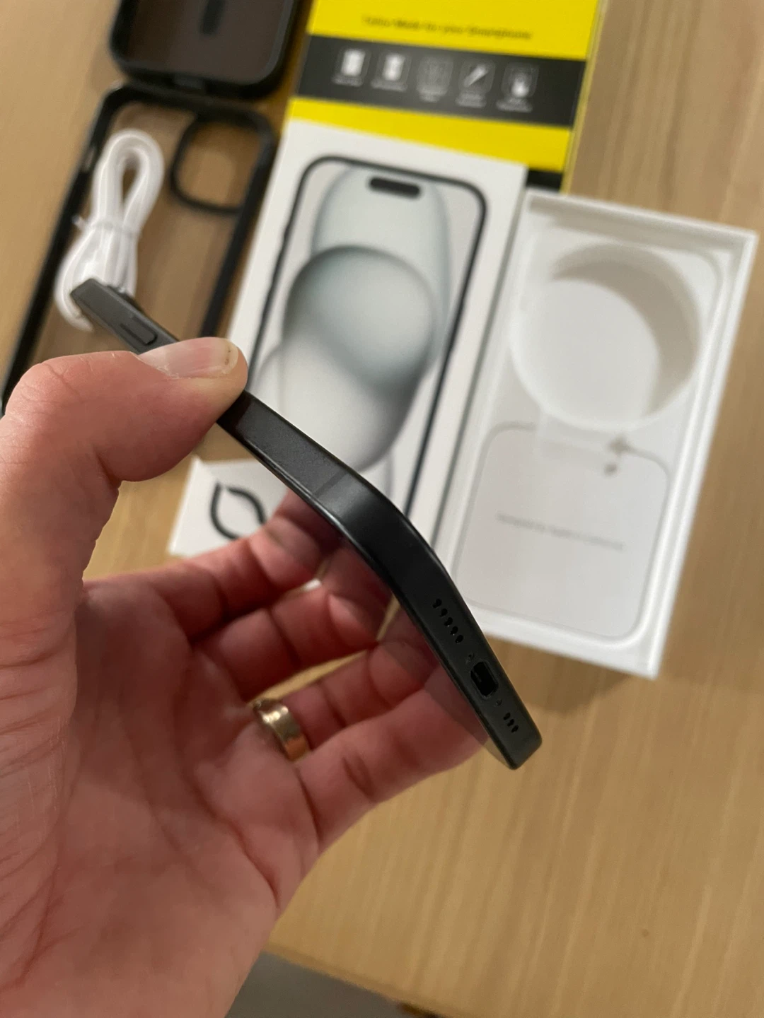 MINT iPhone 15 with Case and Screen Protector - photo 3